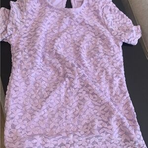 Lavender Lace Short Sleeve Top